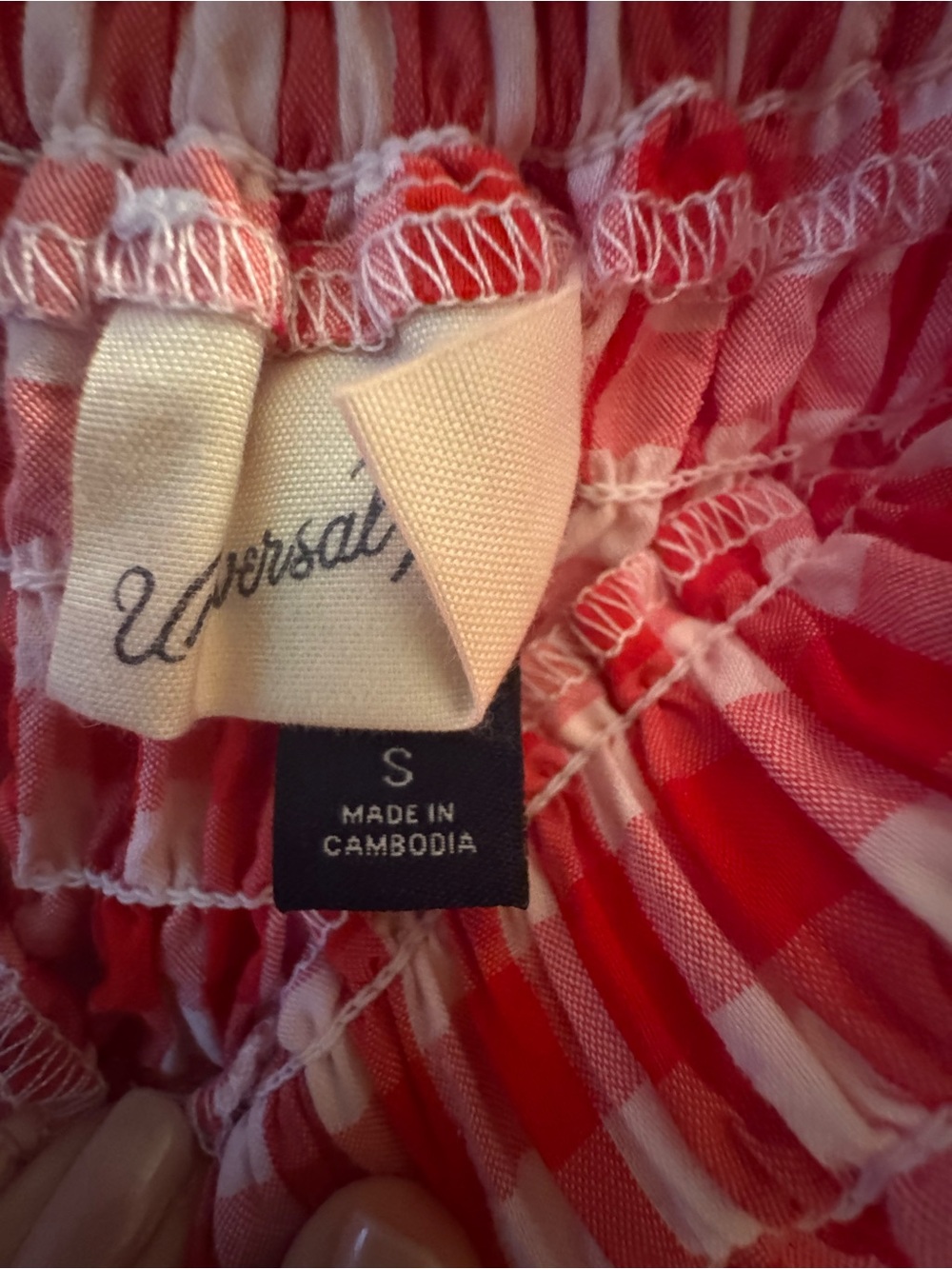 Universal Thread Red and White Gingham Maxi Skirt - Picture 4 of 4